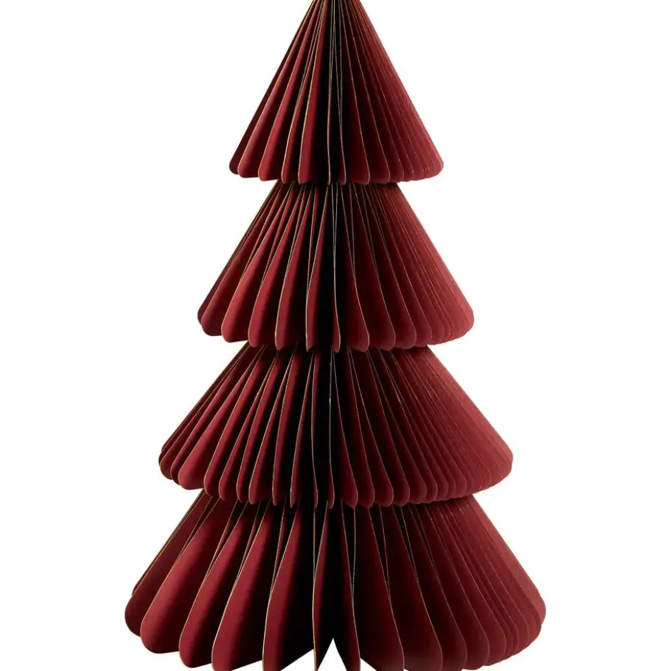 Papieren Kerstboom Bordeaux - 45 cm