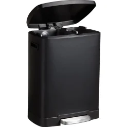 Pedaalemmer Duo 40 Liter Mat Zwart