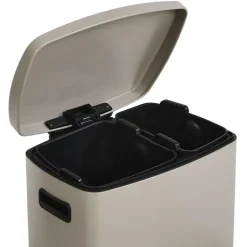 Pedaalemmer Duo 40 Liter Taupe