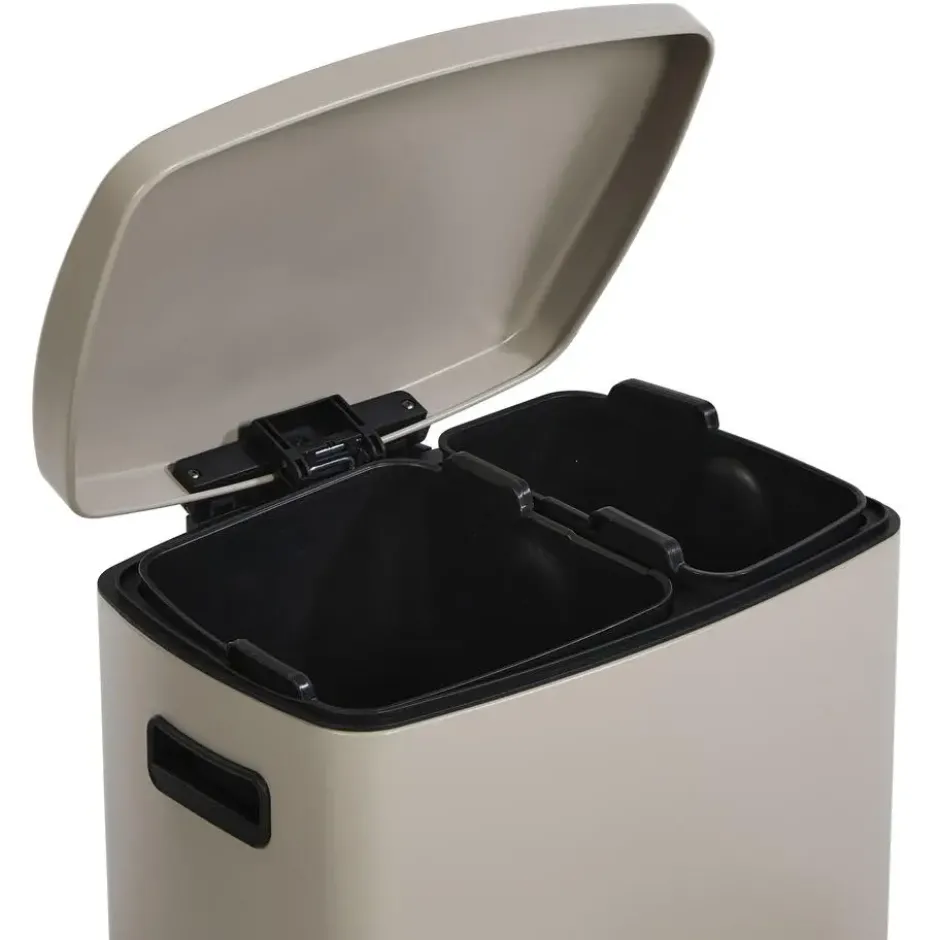 Pedaalemmer Duo 40 Liter Taupe