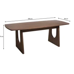 4-persoons eettafel Ferrara Walnootlook