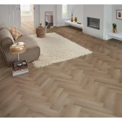 Plak PVC Camrose Beige Eiken Visgraat