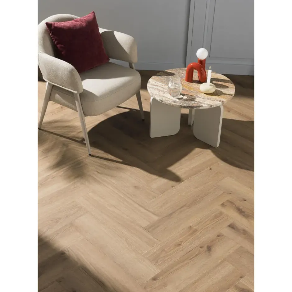 Plak PVC Houston Bruin Eiken Visgraat