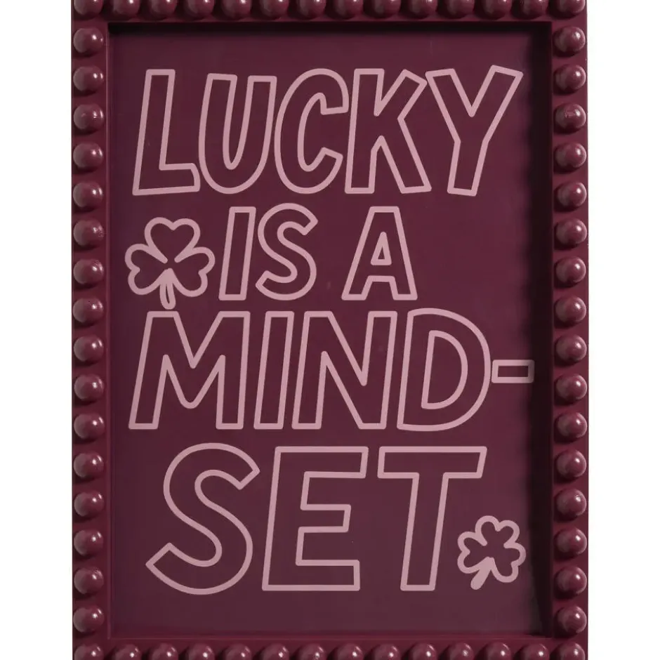 Poster Lucky Mindset Paars 30x40 cm