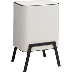 Prullenbak Op Pootjes 2X 12,5 Liter Beige