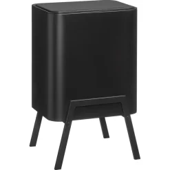 Prullenbak Op Pootjes 2x 12,5L Zwart