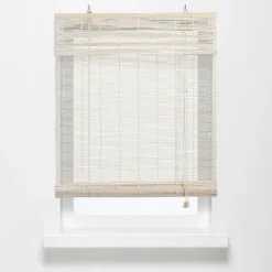 Rolgordijn Bamboe Wit 120x220 cm