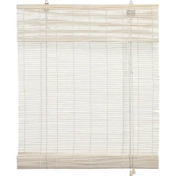 Rolgordijn Bamboe Wit 120x220 cm