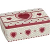 Sieradendoosje Hartjes Rood/Wit
