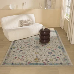 Vloerkleed Tereza Bloem Grijs 160x230 cm