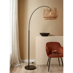 Vloerlamp Cilen Zwart Bruin