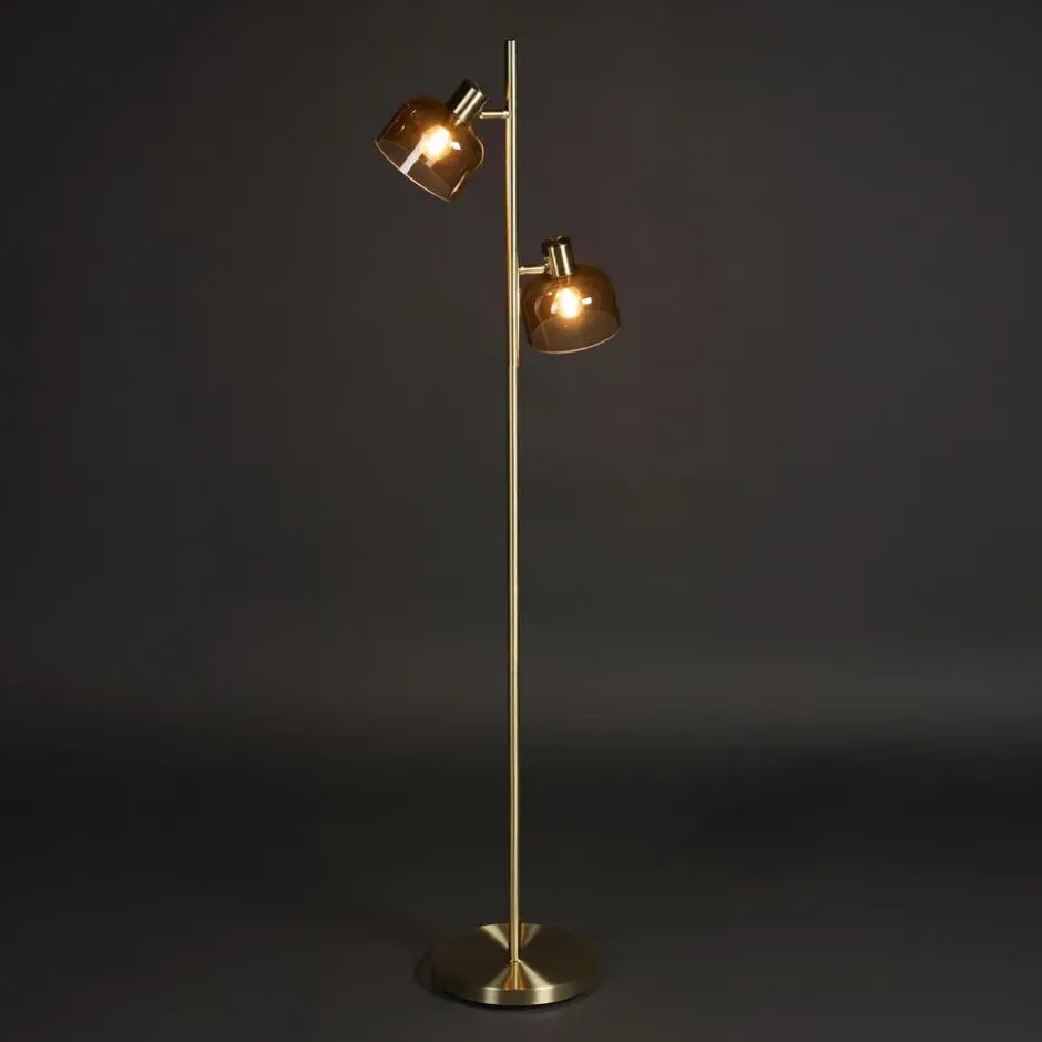 Vloerlamp Vari Goud/Bruin