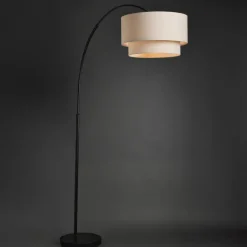 Vloerlamp Vea Off-white/Zwart