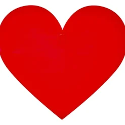 Wanddecoratie Heart Acryl Rood