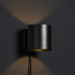 Wandlamp Asi Zwart