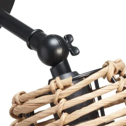 Wandlamp Cerun Zwart Bruin